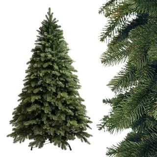 SMEREKA® Künstlicher Weihnachtsbaum 250 cm [Spritzguss 100% 3D-Zweigen mit 4020 Spitzen, dicht] Naturgetreu, Made in EU - Nordmanntanne Künstlich mit Metallständer - Christmas Tree