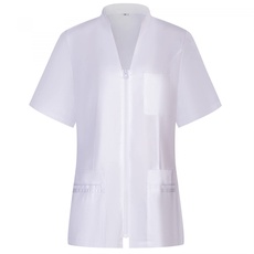 MISEMIYA - Arbeitskleidung Frau KURZE ÄRMEL UNIFORM KLINIK Krankenhaus Reinigung TIERARZT Gesundheit GASTGEWERBE -712 - X-Small, Weiß