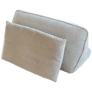 Kawola Rückenkissen Wiolo Soft Hellgrau Cord , Textil , 83x46 cm , Heimtextilien, Wohntextilien, Kissen, Rückenkissen