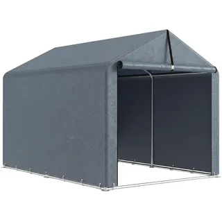 Outsunny Garagenzelt PE Dunkelgrau , Kunststoff , 162x163x221.5 cm , Gartenzubehör, Geräteschuppen