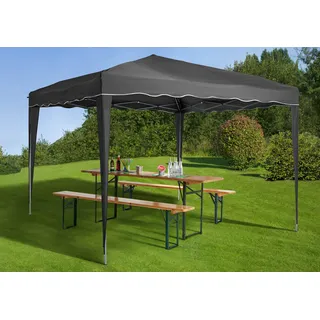 Faltpavillon KONIFERA "Valencia", grau (grau, grau), B/H/T: 300cm x 250cm x 300cm, Pavillons, Faltpavillon, Festival & Partyzelt, einfacher Auf & Abbau BxT: 3x3m, inkl. Tasche, Topseller