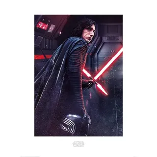 Star Wars The Last Jedi Kylo Ren Rage 60 x 80cm Kunstdruck, Mehrfarbig