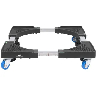 Maclean Brackets Waschmaschinen-Untergestell Sockel Unterlage bis 250kg einstellbare Breite 500-700mm 4 Gummiräder 4 Füße Wasserwage