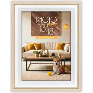 ZEP Bologna Bilderrahmen, Creme, 30x40 cm, MDF, Holzoptik, für Wandmontage - Creme
