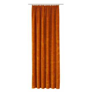 Vorhang WIRTH "B-Holmsund" Gr. 4, orange (blutorange), B:132cm H:200cm, Chenille, Polyacryl, Gardinen, Vorhang