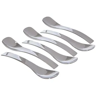 Guzzini - Gocce, 6 Dessertlöffeln 10,5 cm - Silber, 2,3 x 10,5 cm - 27140063