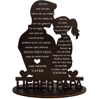 Papa Geschenk Geburtstag -LieberPapa Holzschild,Geburtstagsgeschenk für Papa & Vatertagsgeschenk,Home Dekoration mit Spruch