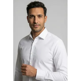 OLYMP Businesshemd "No. Six 24/Seven super slim" in bequemer Jersey-Qualität, weiß