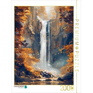 CALVENDO Puzzle Ein Motiv aus dem Kalender Titanen der Natur - Majestätische Wasserfälle im Anime - Stil | 2000 Teile Lege-Größe 90x67cm Foto-Puzzle für glückliche Stunden