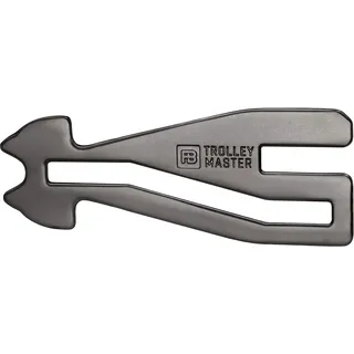 FABACH Black Trolley Master Einkaufswagenlöser für Einkaufswagen - Öffnet Frontlader- und Seitenschubfachsysteme - Abziehbarer Einkaufswagenchip Einkaufs-Chip Schlüsselanhänger aus Metall