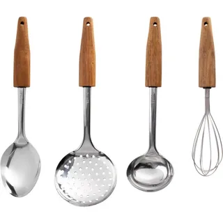 HUSLA Küchenutensilien-Set aus Akazienholz 73952 - Braun