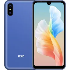 EL KXD A1 Smartphone ohne Vertrag Günstig 5,7 Zoll 16GB ROM, 128GB Erweiterbar 2500mAh Akku, 8MP+5MP Kamera Dual SIM Gesicht entsperrt Android 8.1 Quad-Core 3G Handy 3 Slots/GPS/WiFi/FM - Blau