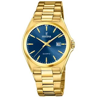 Festina Herren Uhr Edelstahl 316L Goldfarben 40 mm F20555/4