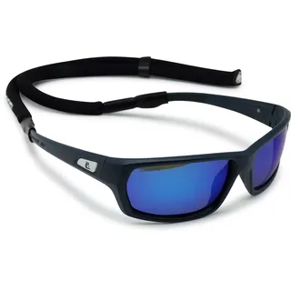 Cressi Bill Sunglasses W/Lace - Sonnenbrille Unisex mit schwimmendem Trageband, Blau/Verspiegelte Gläser Blau, Einheitsgröße