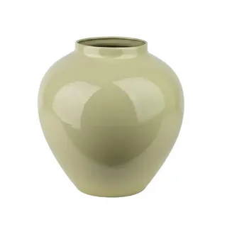 Mondex Vase Roger 14/28/28cm Salbeigrün Metall , Grün , 28 cm , Dekoration, Vasen, Keramikvasen