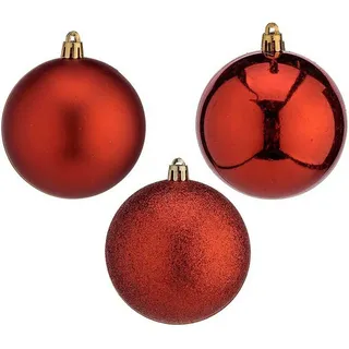 Krist+ Weihnachtskugeln Ø 8 cm 20 Stück rot Kunststoff