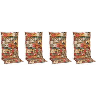 Beo Sitzauflage Hochlehner Tours 4er-Set mit Hausdesign