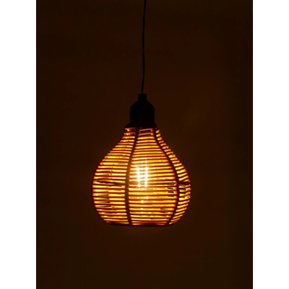 LUXFORM Hängeleuchte "Luxform Hanging Lamp Rattan", braun, H: 39cm, 1 Stk., Leuchten, LED-Hängeleuchte, batteriebetrieben, warmweiß, Hängeleuchte