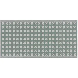 Beliani Outdoor Teppich hellgrün 90 x 180 cm, geometrisches Muster ROHTAK