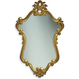 Designer Spiegel Anrichte Barock Spiegel Wohn Zimmer Regal Luxus Spiegel Gold - Gold