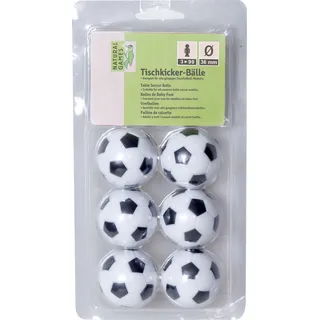 VEDES Großhandel GmbH - Ware Natural Games Ersatz-Fußbälle für Kicker 6 Stück, Ø36mm