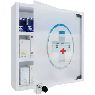 VCM »Medizinschrank Arzneischrank Wandregal Hustila S«, weiß,