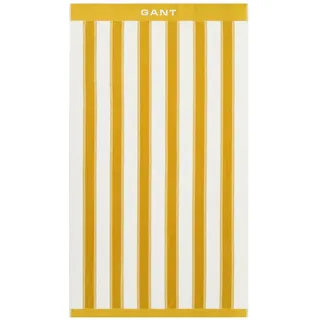 Strandtuch GANT "Strandtuch YACHT STRIPE BEACH TOWEL 1er Pack", gelb, B:100cm, Obermaterial: 100% Baumwolle CO., Handtücher, Strandtuch