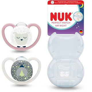 NUK Perfect Match Air Night 6-18 m Schnuller, Firefly/Sheep 2 St.