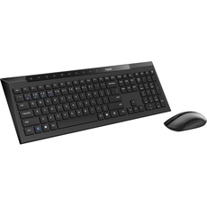 Rapoo Set Wireless Maus + Tastatur (Fliege, Multimode, wireless, USB A, slim, Computer) schwarz