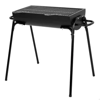 Aktive Tragbarer Holzkohlegrill 91 x 71 cm schwarz