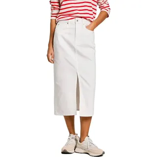 Pepe Jeans Pl901186 Midi Jeansrock Weiß M Frau Weiß M - Weiß