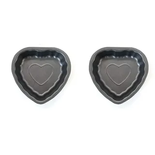 Zenker 2er Set Herzform Mini-Kuchenform Material Kohlenstoffstahl antihaftbeschichtet Temp. max 230 °C Größe 11 x 12,8 x 3 cm Linie Special Mini (Packung mit 2)