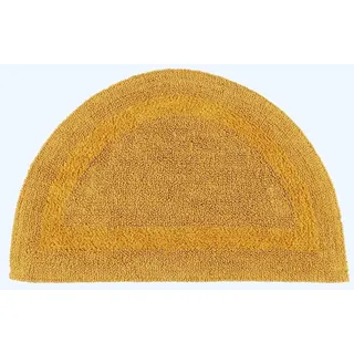 Homescapes Badematte Halbrund Gelb 50 x 80 cm