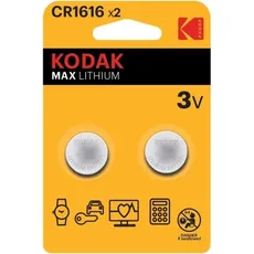 Kodak CR1616 Single-use battery Lithium - Batterie (2 Stk., CR1616), Batterien + Akkus