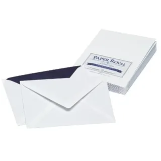 Rössler Papier - Briefumschlagpack 20/C6 m.farb.Sf, weiss gerippt -Paper Royal 2031831009