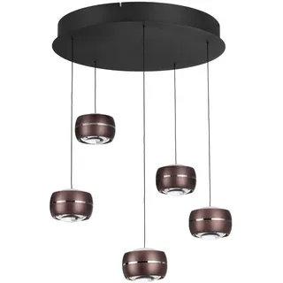 Dieter Knoll Led-Hängeleuchte , Braun , Metall, Glas , Uni , rund , 180 cm , RoHS, Europäischer Sicherheitsstandard, Ce , höhenverstellbar, 3 Helligkeitsstufen , Lampen & Leuchten, Leuchtenserien