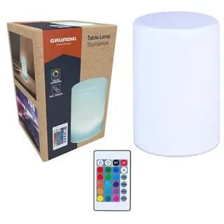 Grundig Nachttischlampe LED - Tischlampe mit Farbwechsel und Fernbedienung - Nachtlicht mit Mehreren Lichteffekten - Led Lampe Batteriebetrieben