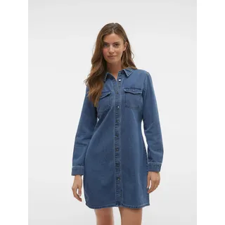 Vero Moda Jennie Langärmliges Kurzes Kleid Medium Blue Denim L