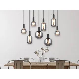 LED Balkenpendelleuchte Rauchglas mehrflammig Esstischlampe Kücheninsel, B 120cm