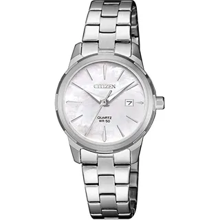 CITIZEN Quarzuhr Damenuhr EU6070-51D | Quartz, Kristallglas, 5 bar Wasserdicht, 2 Jahre Gangreserve, Datum, Edelstahlband