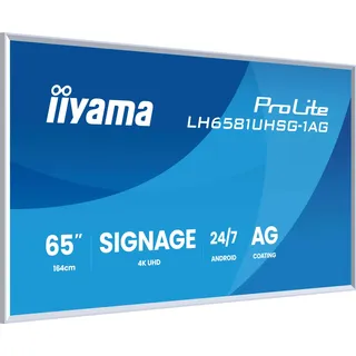 iiyama Prolite LH6581UHSG-1AG 65' 4K UHD Digital Signage-Display mit abnehmbaren Rahmen