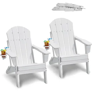 Vevor Adirondack-Stuhl Gartenstuhl 2er-Set 0 x 0 x 0 cm weiß