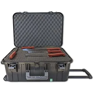 Ambrogio Sanelli - Caravel - Kompakter Messerwagen mit 15 Grillmesser-Set und 7 Zubehörteilen