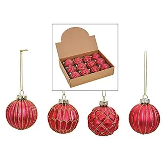 12 Weihnachtskugeln aus Glas – Ø 6 cm – Christbaumkugeln Set – Glaskugeln für Weihnachtsbaum – edle Tannenbaum Deko – klassisch, modern & elegant – Weihnachtsdeko Baumkugeln