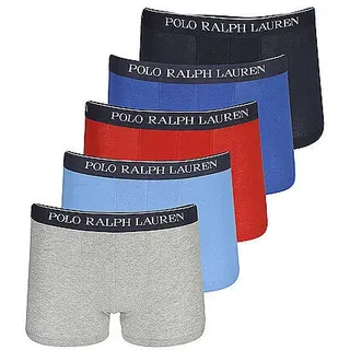Ralph Lauren Boxershorts unifarben blau/grau/rot/schwarz M 5er Pack