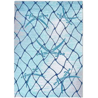 Sansibar Sylt Flachwebteppich Keitum 130x190 cm , Textil , Wasser/Strand/Meer , Rechteckig , 130x190 cm , Oeko-Tex® , für Fußbodenheizung geeignet , Teppiche und Böden, Teppiche, Webteppiche