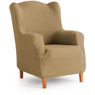 Maxifundas Elastischer Sofabezug für Ohrensessel, Leinen, extra weich, rutschfest und elastisch, Modell Inca, Leinfarben