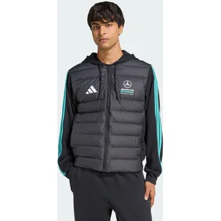 adidas Men's MERCEDES - AMG PETRONAS FORMULA 1 TEAM DNA PUFFER JACKET, black/semi mint rush, M