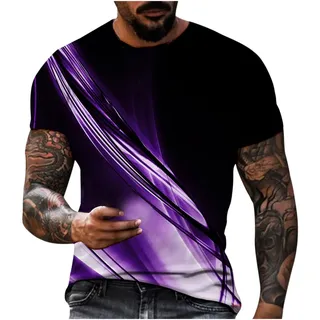 EMATOP Herren Tshirt Sommer Sport Oberteile Casual Rundhals Tunika Tops Vintage Basic Kurzarm Tee Shirts Lustig Neuartiger Druck Sporthemd Schnell Trocknende Sportshirt Regular Fit Laufshirt