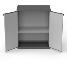 Mongardi W2015 Schrank mit niedrigem Boden, 2 Regale, 2 Türen, PVC und PP, Grau/Schwarz, Einheitsgröße